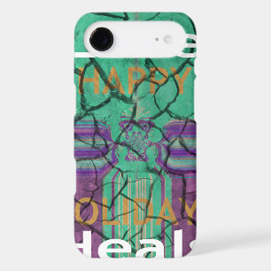 Beautiful rustic cracked mud love heals text art