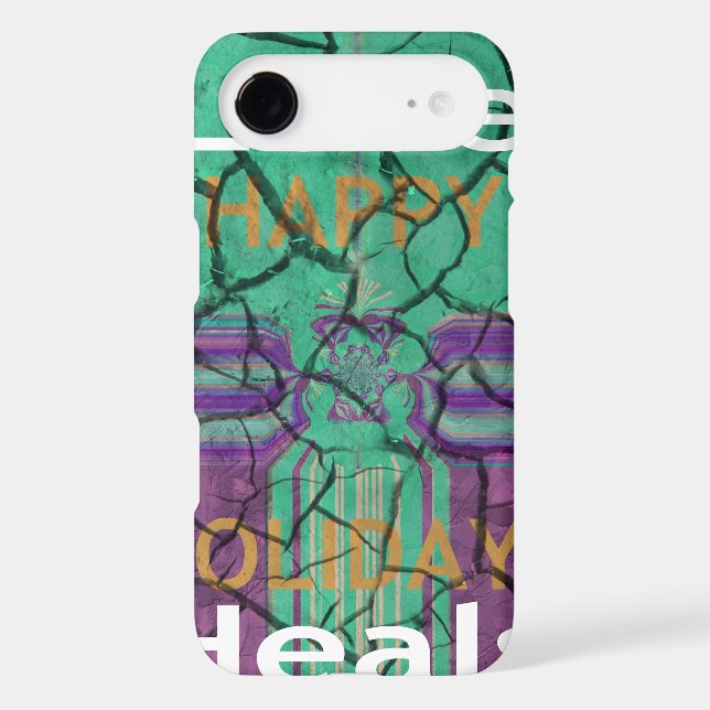 Beautiful rustic cracked mud love heals text art (Back)