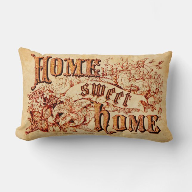 Beautiful Rustic Home Sweet Home Lumbar Cushion (Front)