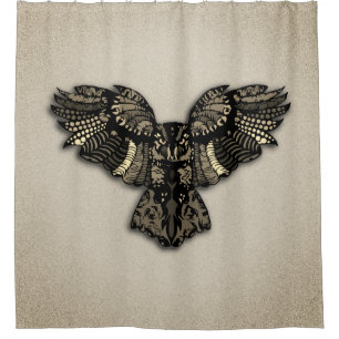 Beautiful Rustic Owl Shower Curtain