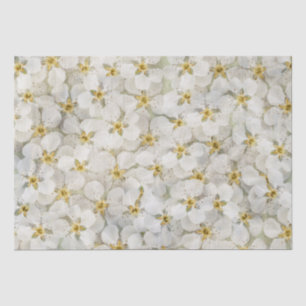 Beautiful Rustic Small White Flower Clusters Tissue Paper