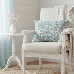 Beautiful Rustic Vintage Cherry Blossoms  Decorative Cushion