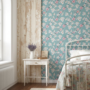 Beautiful Rustic Vintage Cherry Blossoms  Wallpaper