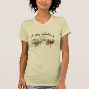 Beautiful Sabbath T-Shirt with flowers 