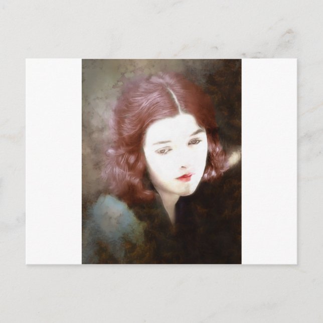 Beautiful Sad Woman Postcard (Front)