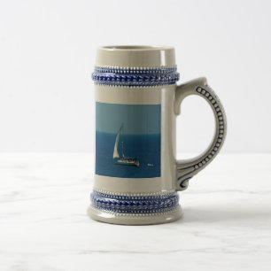 Beautiful Sailboat Beer Stein