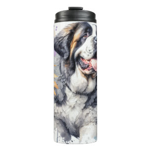 Beautiful Saint Bernard Dog Thermal Tumbler