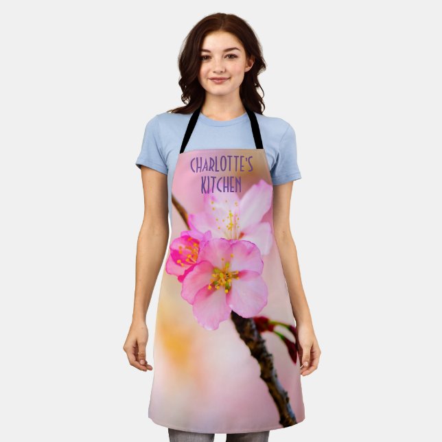 Beautiful Sakura Cherry Blossoms Apron (Worn)