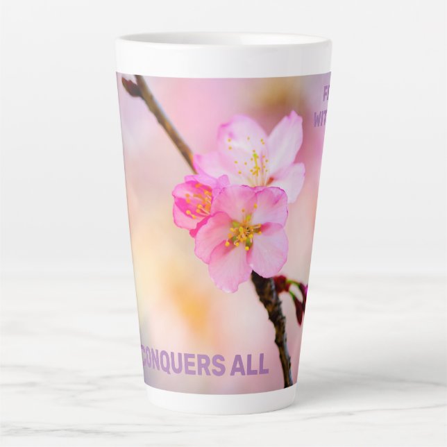 Beautiful Sakura Cherry Blossoms Latte Mug (Front)