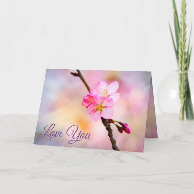 Beautiful Sakura Cherry Blossoms Thank You Card (Front)