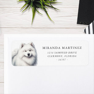 Beautiful Samoyed Dog Return Address Label