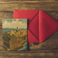 Beautiful San Juan Puerto Rico Retro Art