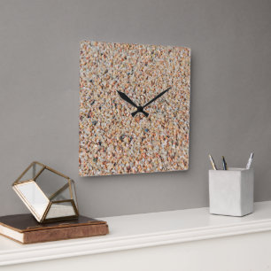 Beautiful sand of tropical beach square wall clock