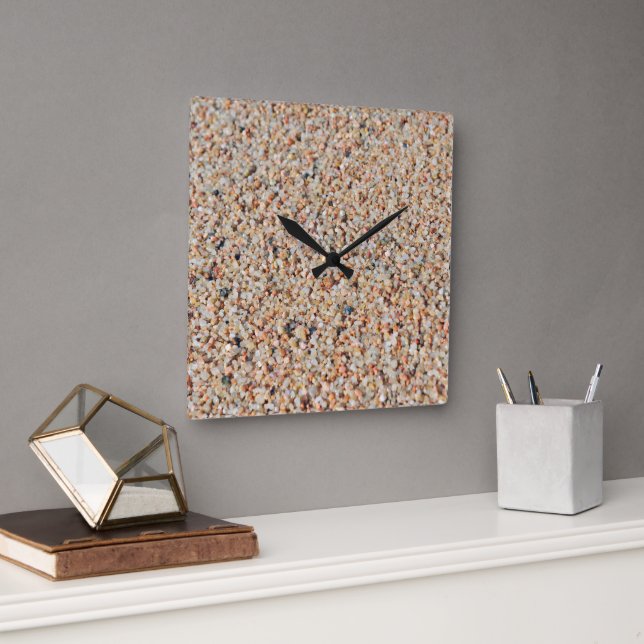 Beautiful sand of tropical beach square wall clock (Office)