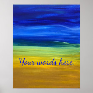 Beautiful Sand Sky Painting Your Words Posters