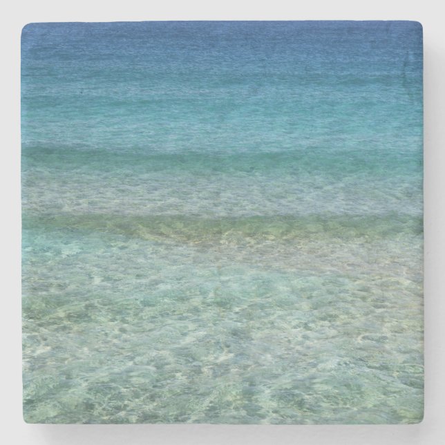 Beautiful Sandy Beach Stone Coaster (Front)