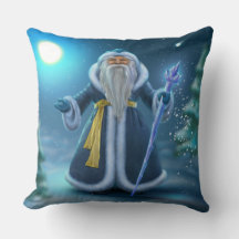 Beautiful Santa Christmas Pillow - See Back
