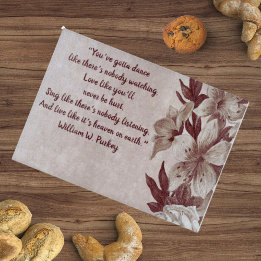 Beautiful Saying on a Floral Glass Cutting Board