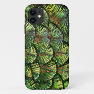 Beautiful Scalloped Peacock Feathers Case-Mate iPhone Case