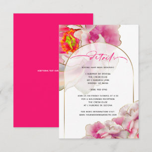Beautiful Scarlet Peony Floral Details Card