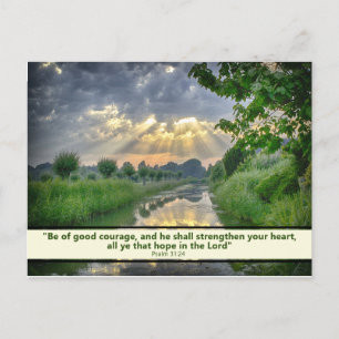 Beautiful Scene Bible Message Custom Text Postcard