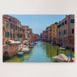 Beautiful scenic view of a canal in Venice, Italy Jigsaw Puzzle
