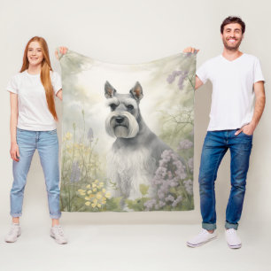 Beautiful Schnauzer Fleece Blanket