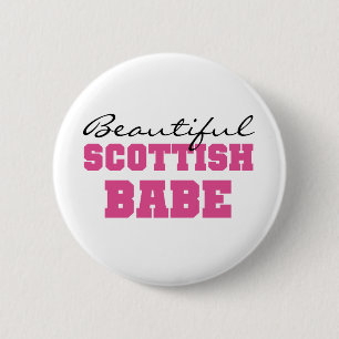 Beautiful Scottish Babe 6 Cm Round Badge