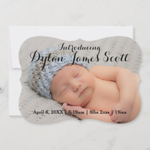 Beautiful Script Baby Invitation Boy or Girl