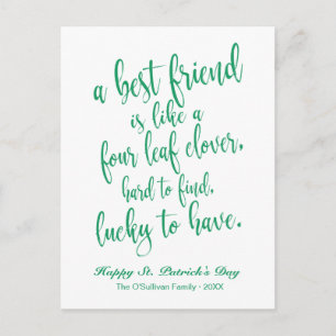 Beautiful Script Irish Proverb St. Patrick's Day Postcard