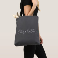 Beautiful Script Personalized Name Dark Grey