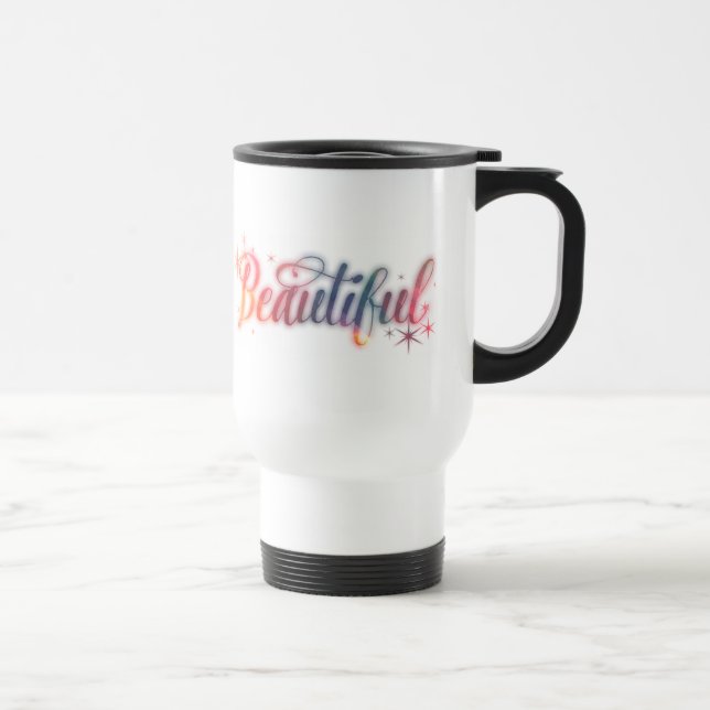 Beautiful Script Travel Mug (Right)