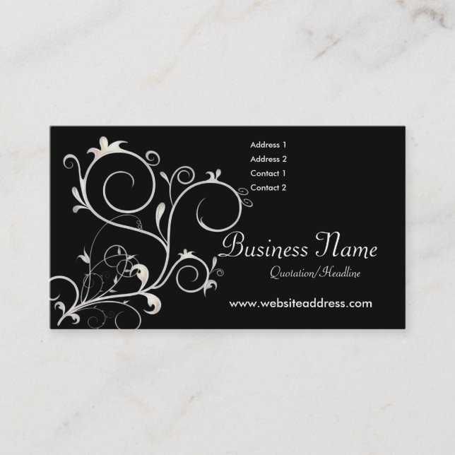 Beautiful Scrollwork Vines D3 - Business Cards (Front)