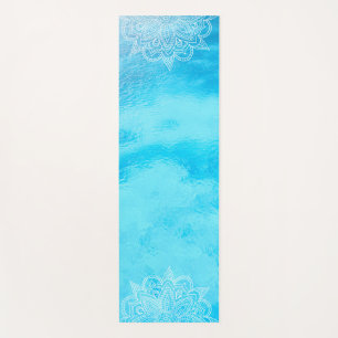 Beautiful Sea Blue Coloured Mandala Yoga Mat