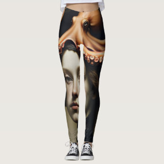 Beautiful Sea Creature Octopus Dark Academia Ocean Leggings
