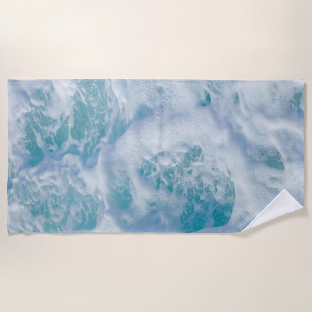 beautiful sea ​​foam beach towel (Front)
