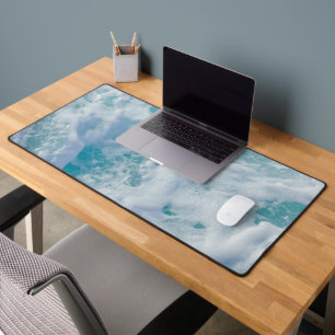 beautiful sea ​​foam desk mat