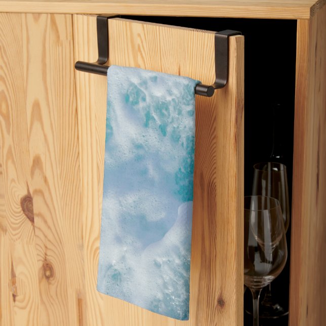 beautiful sea ​​foam tea towel (Thirds Fold)