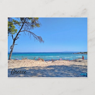 Beautiful sea Greece postcard