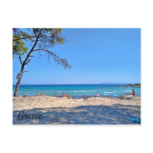 Beautiful sea Greece postcard