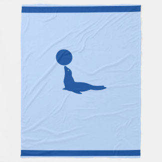 Beautiful Sea Lion and Ball Fleece Blanket