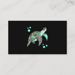 Beautiful Sea Turtle Watercolor Business Card