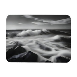 Beautiful sea waves magnet