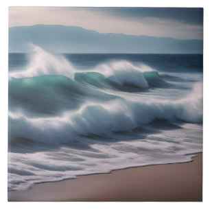 Beautiful sea waves tile