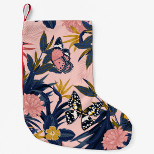Beautiful seamless artistic sweet tropical pattern small christmas stocking