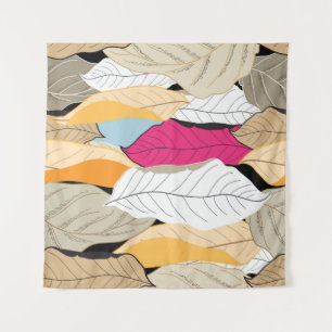 beautiful seamless autumn pattern of coloured leav tapestry