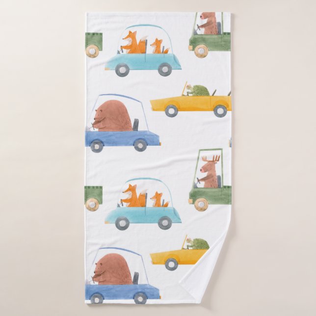 Beautiful seamless baby pattern with cute hand dra bath towel (Bath Towel)