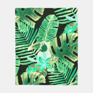 Beautiful seamless floral summer pattern backgroun fleece blanket