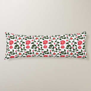 Beautiful seamless floral vine cherry pattern body cushion