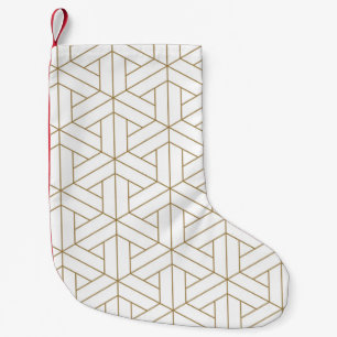 Beautiful Seamless pattern japanese shoji kumiko,  Small Christmas Stocking
